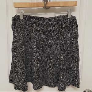 hollister polka dot button down skirt